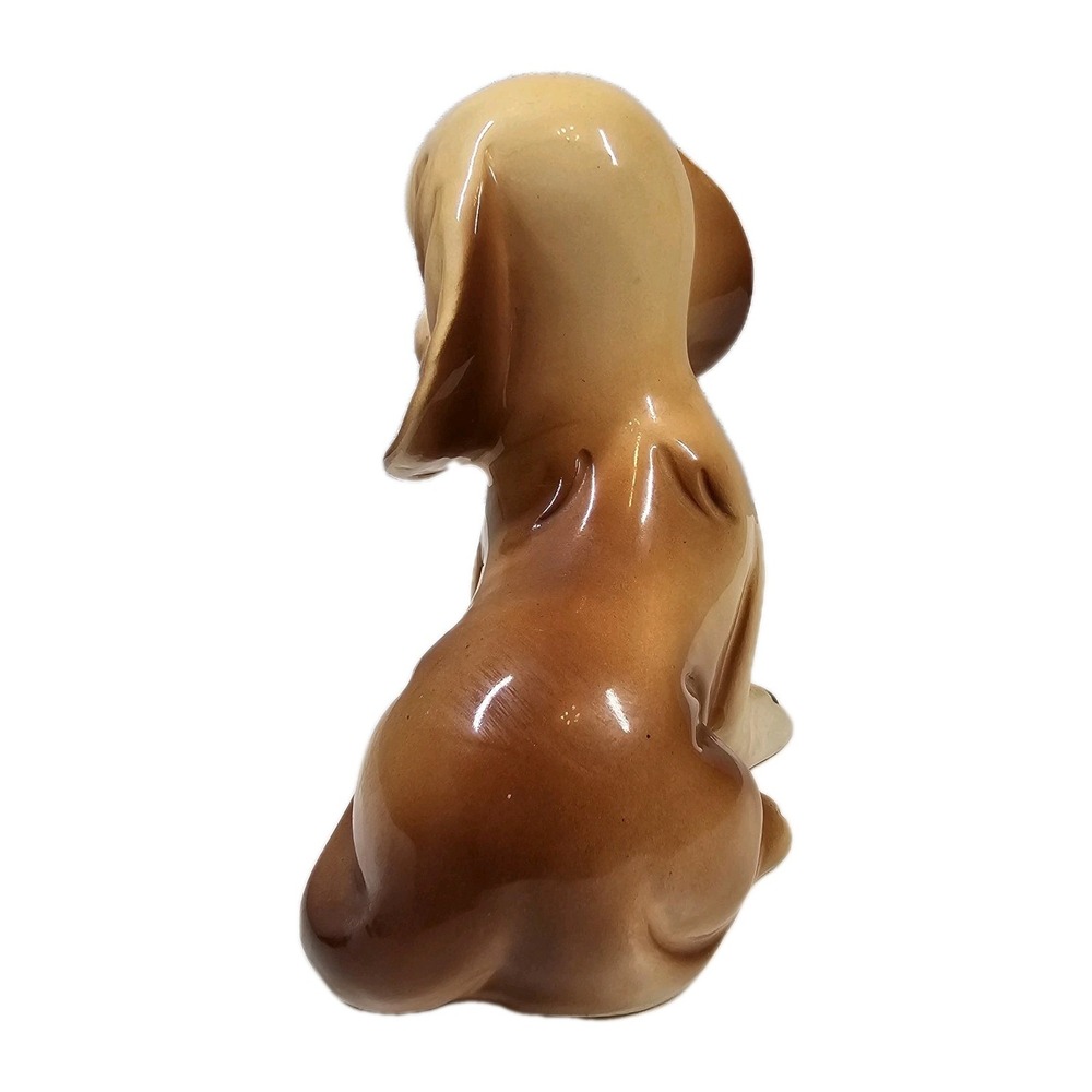 Basset Hound Dog VTG Sad Eyes Sitting Statue Figurine Japan Retro Adorable 5.5" - Picture 2 of 14